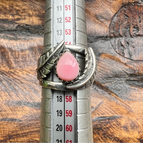 Queen Conch Wide Band Ring | 925 Sterling Silver | Leaf Detail | 7.75 - Picture 8 of 10